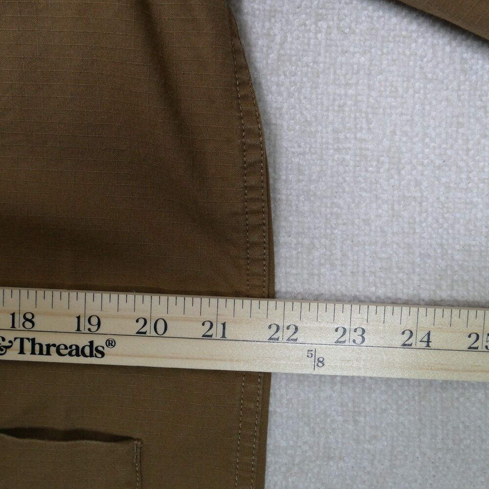 Free Assembly Men’s Barn Jacket Size M Brown Chore Coat Corduroy Collar Utility - Picture 4 of 7